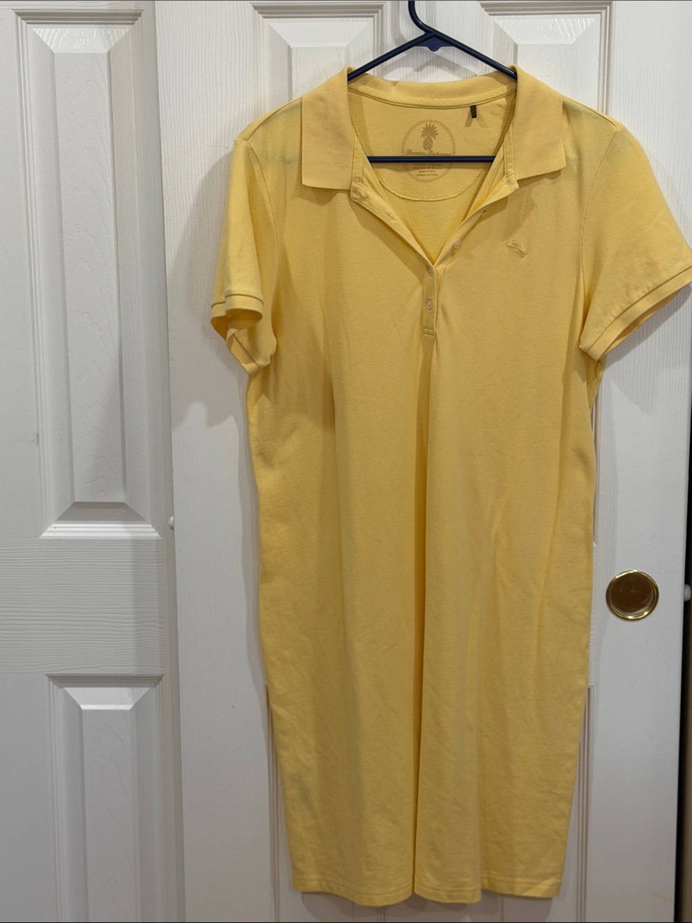 Tommy Bahama Yellow Polo Shirt Dress size large